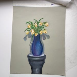 Oil pastel on acid free oil paper, picture only (will need to be framed.